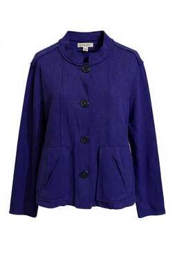 Coldwater Creek Women's Purple Boiled Wool Blend Jacket Size Medium